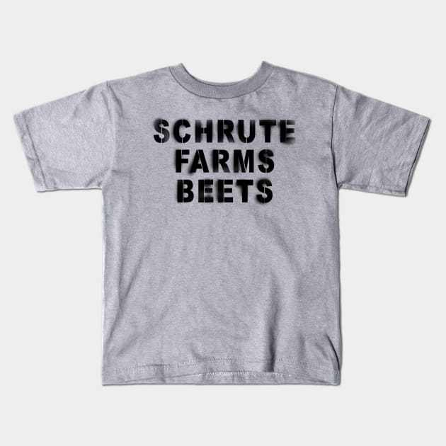 Schrute Farms Beets Kids T-Shirt by geeklyshirts